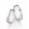 Alianzas de boda de platino con diamantes