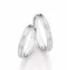 Alianzas de boda de platino con diamante