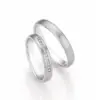 Alianzas de boda de platino con diamantes