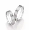 Alianzas de boda de platino con diamantes