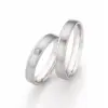 Alianzas de boda de platino con diamante