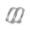 Alianzas de boda de titanio con diamante