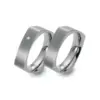 Alianzas de boda de titanio con diamante