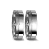 Alianzas de boda de titanio con diamante