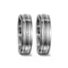 Alianzas de boda de titanio con diamante
