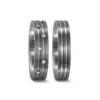 Alianzas de boda de titanio con diamantes
