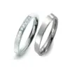 Alianzas de boda de titanio con diamantes