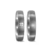 Alianzas de boda de titanio con diamantes