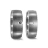 Alianzas de boda de titanio con diamante