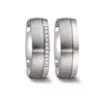 Alianzas de boda de titanio con diamantes