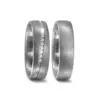 Alianzas de boda de titanio con diamantes