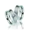 Alianzas de boda de titanio con diamante