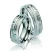 Alianzas de boda de titanio con diamantes