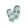 Alianzas de boda de titanio y platino con diamante