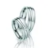 Alianzas de boda de titanio con diamantes