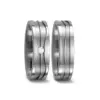 Alianzas de boda de titanio con diamante