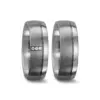 Alianzas de boda de titanio con diamantes