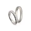 Alianzas de boda de titanio con diamantes