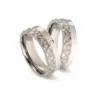 Alianzas de boda de titanio con diamante