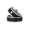 Alianzas de boda de titanio y carbono con diamante