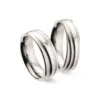 Alianzas de boda de titanio con diamante