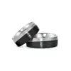 Alianzas de boda de titanio y carbono con diamantes