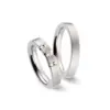 Alianzas de boda de titanio con diamantes