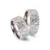 Alianzas de boda de titanio con diamante