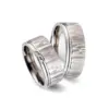 Alianzas de boda de titanio con diamantes