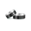 Alianzas de boda de titanio y carbono con diamante