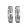 Alianzas de boda de titanio con diamante