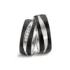 Alianzas de boda de titanio y carbono con diamantes