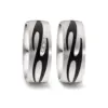 Alianzas de boda de titanio y carbono con diamantes