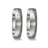 Alianzas de boda de titanio y carbono con diamantes