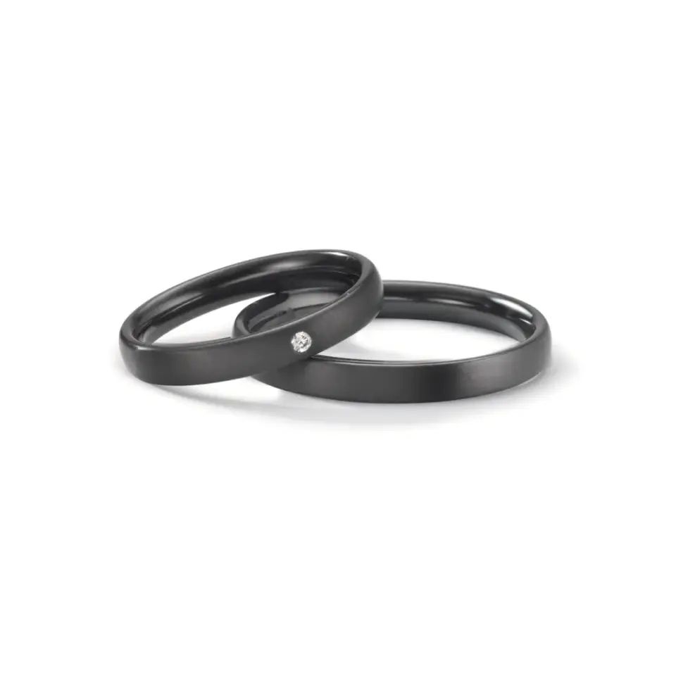 Alianzas de boda de zirconio con diamante