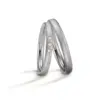 Alianzas de boda de zirconio con diamantes