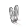Alianzas de boda de zirconio con diamantes