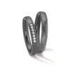 Alianzas de boda de zirconio con diamantes