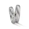 Alianzas de boda de zirconio con diamantes