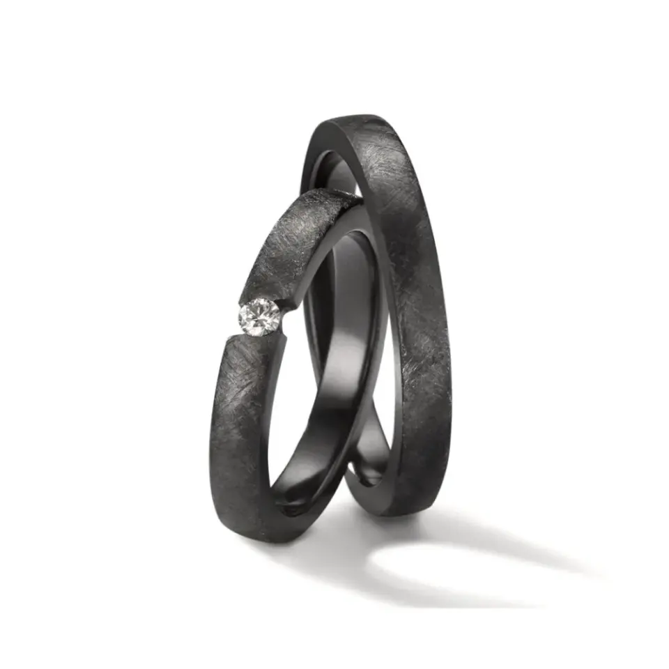 Alianzas de boda de zirconio con diamante