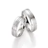 Alianzas de boda de plata con diamantes