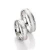 Alianzas de boda de plata con diamantes