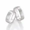 Alianzas de boda de plata con diamantes