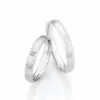 Alianzas de boda de plata con diamante