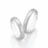 Alianzas de boda de plata con diamante
