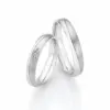 Alianzas de boda de plata con diamantes