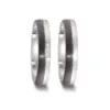 Alianzas de boda de titanio y carbono con diamantes
