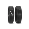 Alianzas de boda de carbono con diamantes