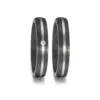 Alianzas de boda de carbono y paladio con diamante