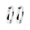 Alianzas de boda de acero con diamante